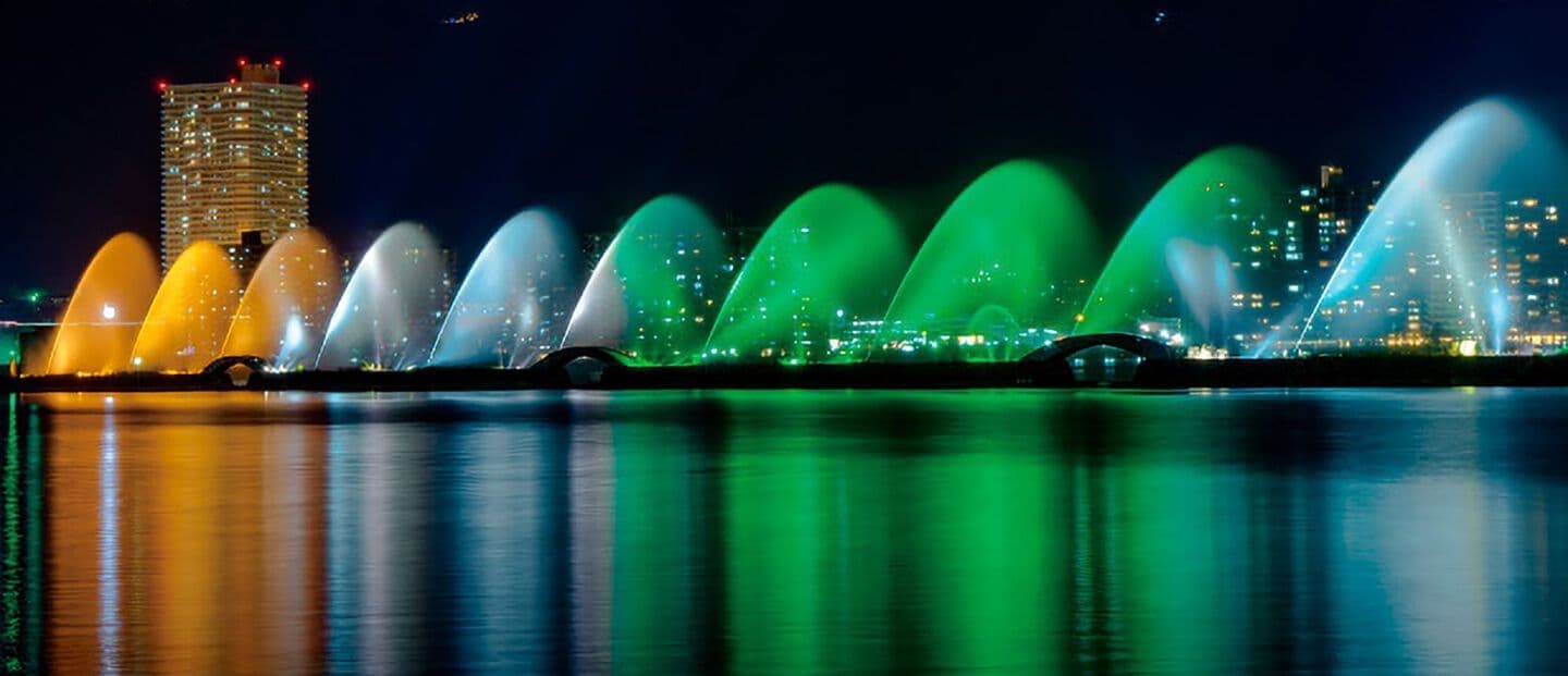 びわ湖花噴水の電気設備工事（株式会社ケイテック）